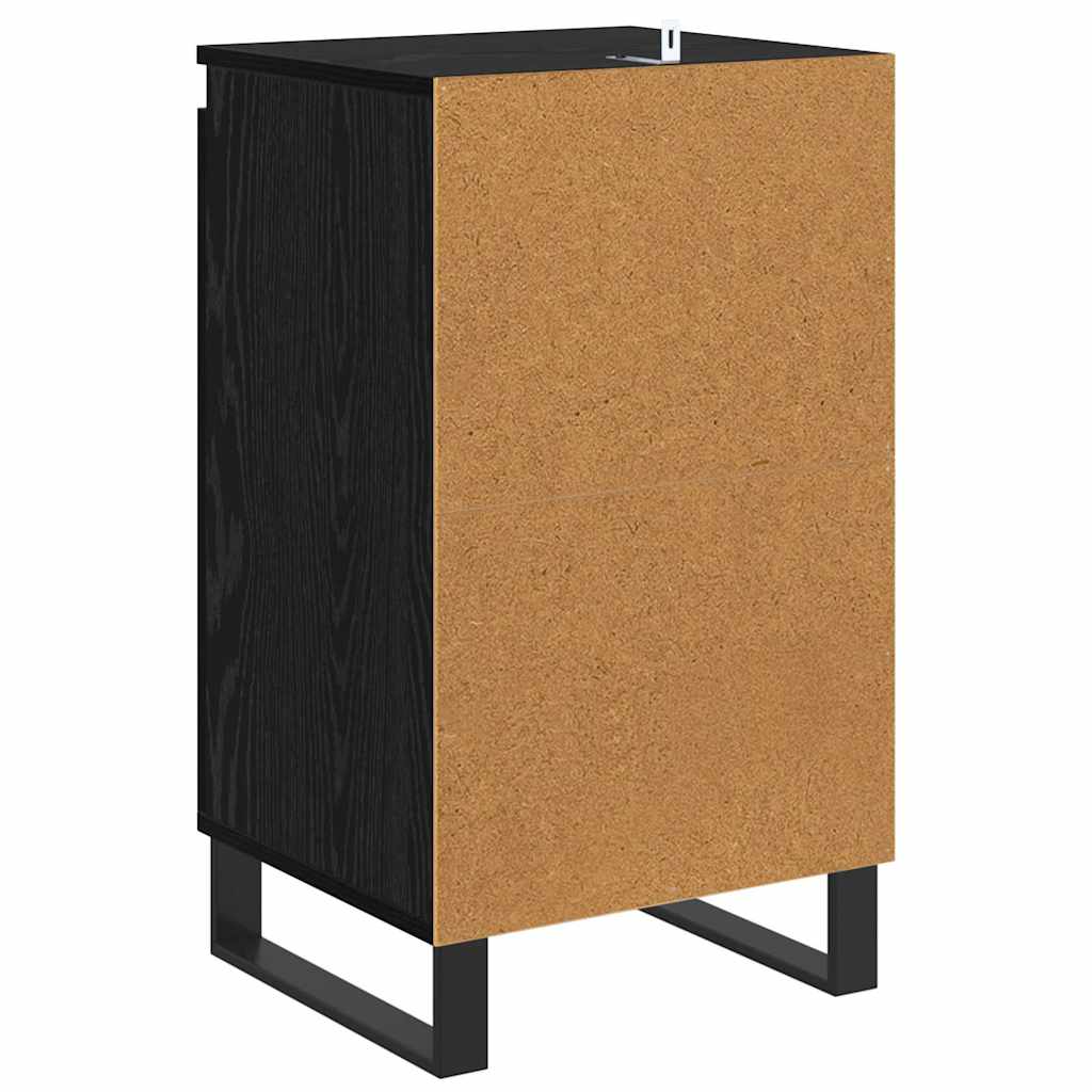 Credenza Rovere Nero 40 x 35 x 70 cm Legno multistrato