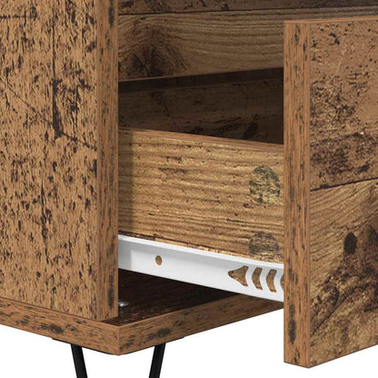 Credenza con cassetto Legno vecchio 40 x 35 x 70 cm