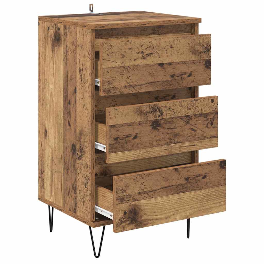 Credenza con cassetto Legno vecchio 40 x 35 x 70 cm