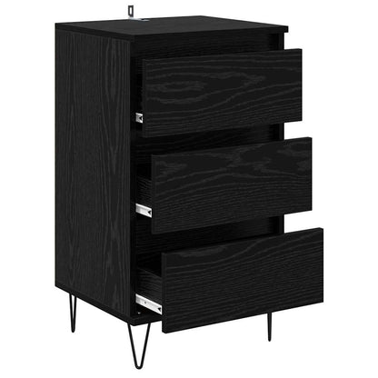 Credenza con cassetto Rovere Nero 40 x 35 x 70 cm