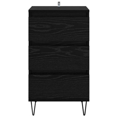 Credenza con cassetto Rovere Nero 40 x 35 x 70 cm