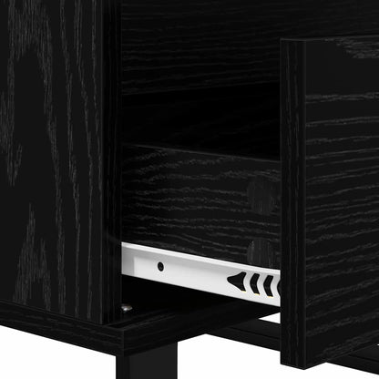 Credenza con cassetto Rovere nero Legno multistrato