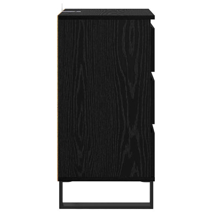 Credenza con cassetto Rovere nero Legno multistrato