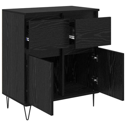 Credenza con cassetto Rovere Nero 60 x 35 x 70 cm