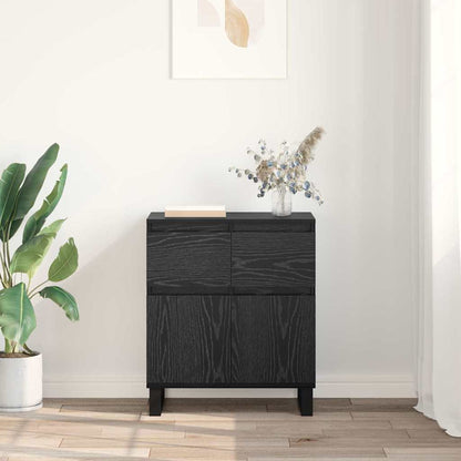 Credenza con cassetto Rovere Nero 60 x 35 x 70 cm