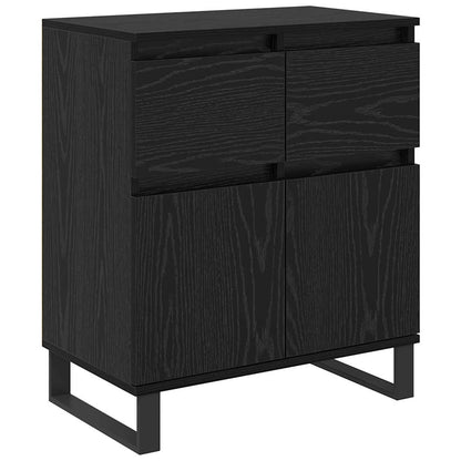 Credenza con cassetto Rovere Nero 60 x 35 x 70 cm