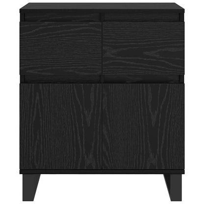 Credenza con cassetto Rovere Nero 60 x 35 x 70 cm