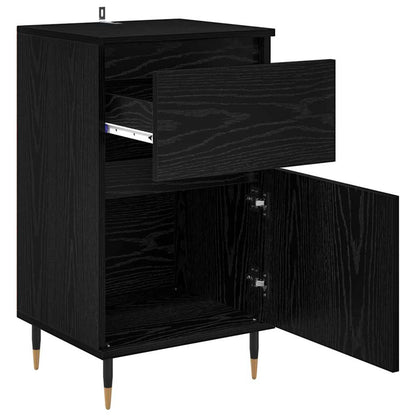 Credenza con cassetto Rovere Nero 40 x 35 x 70 cm