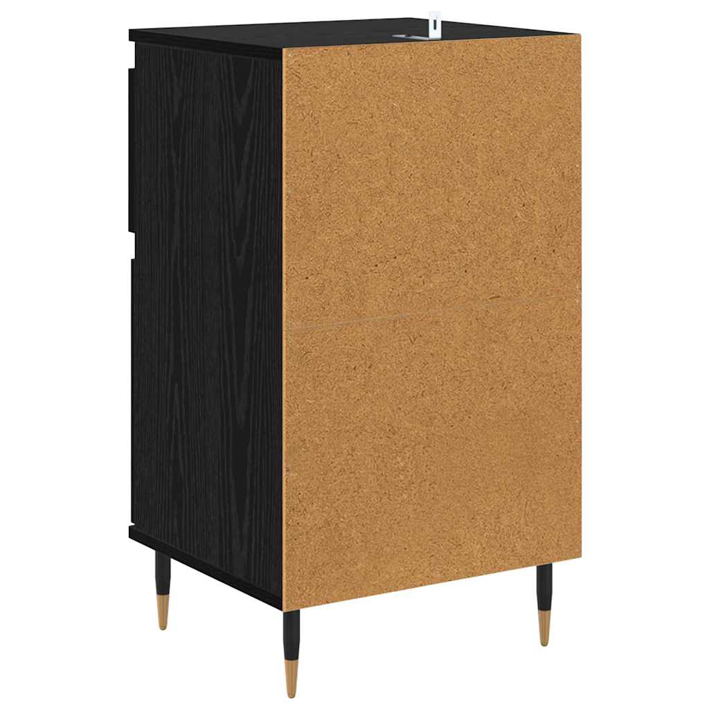Credenza con cassetto Rovere Nero 40 x 35 x 70 cm