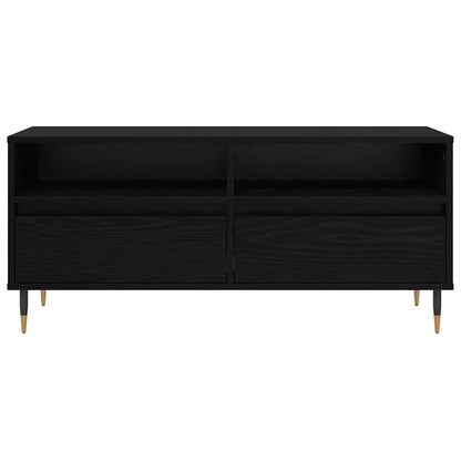 Mobile TV con cassetto Rovere Nero 100 x 34,5 x 44,5 cm