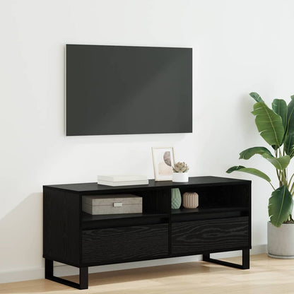 Mobile TV con cassetto Rovere Nero 100 x 34,5 x 44,5 cm