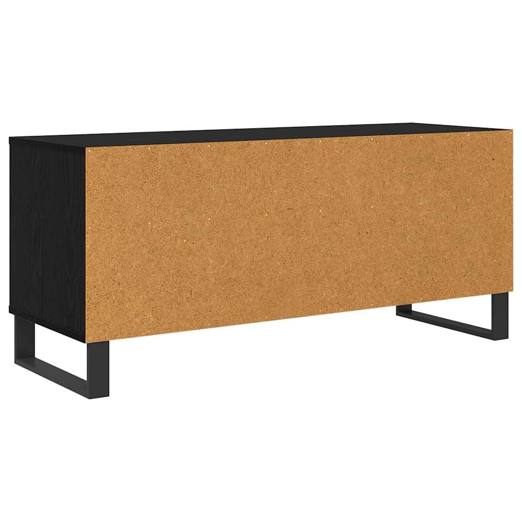 Mobile TV con cassetto Rovere Nero 100 x 34,5 x 44,5 cm