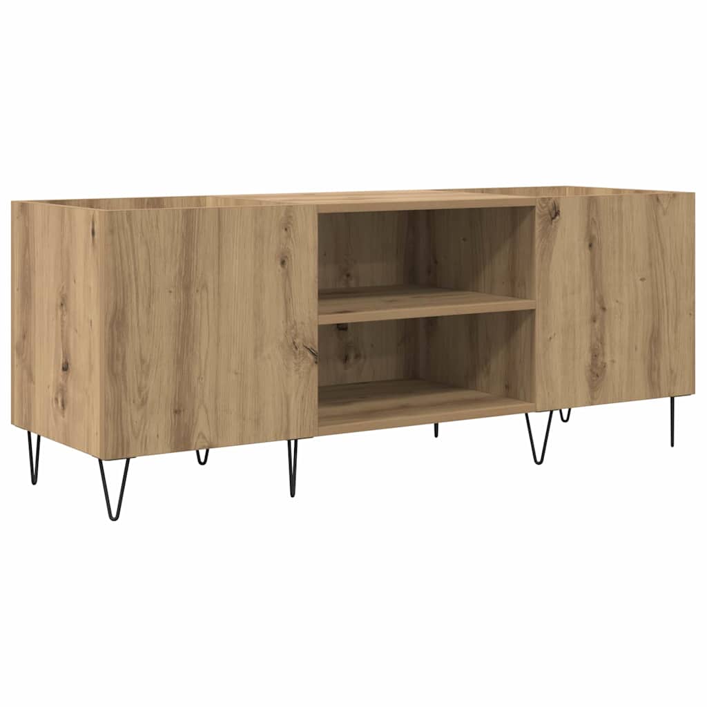 Mobile porta vinili Rovere artigianale 121 x 38 x 48 cm | homemem39