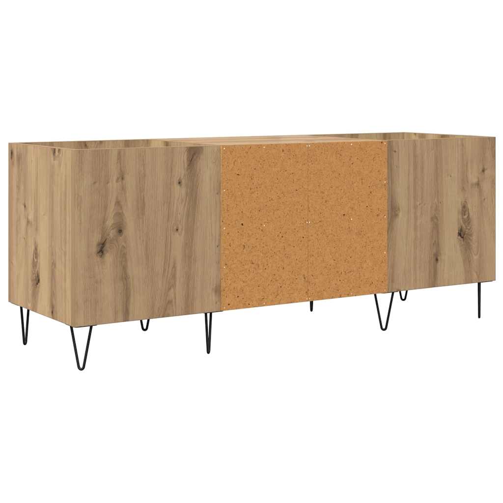 Mobile porta vinili Rovere artigianale 121 x 38 x 48 cm | homemem39