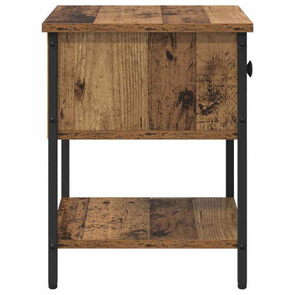 Comodino con cassetto 2 pcs Legno vecchio 34 x 35,5 x 45 cm | homemem39
