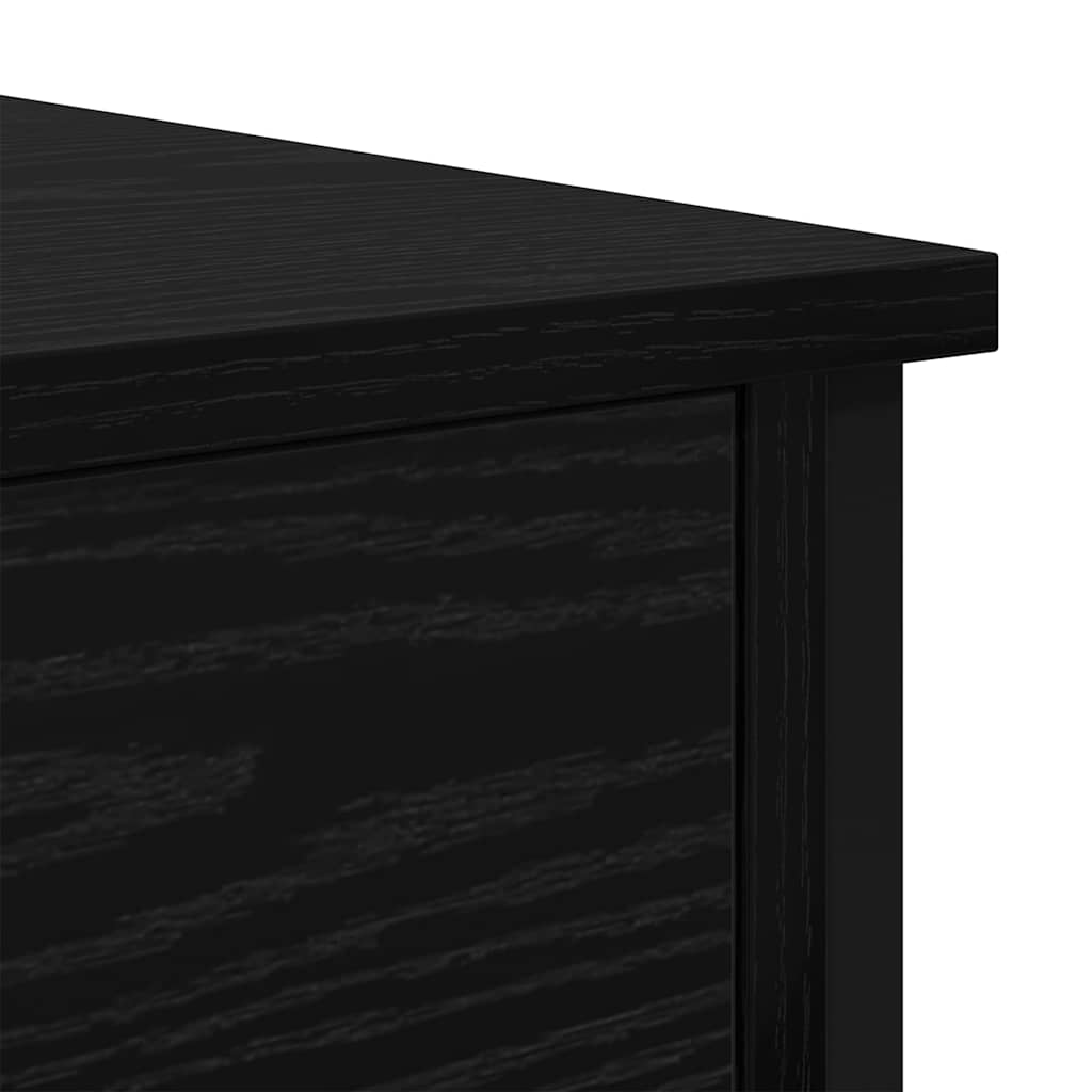 Comodino Rovere Nero 34 x 35,5 x 45 cm Legno ingegnerizzato