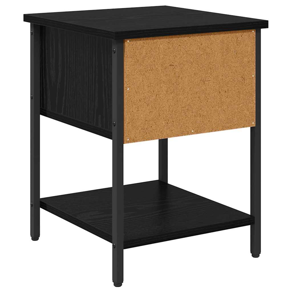 Comodino Rovere Nero 34 x 35,5 x 45 cm Legno multistrato | homemem39