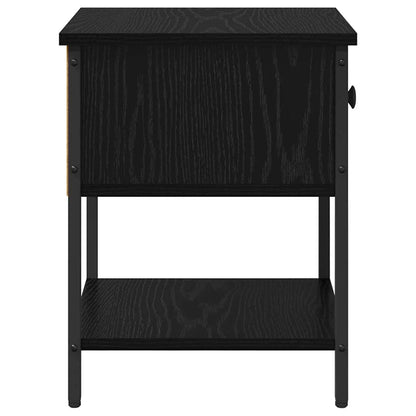 Comodino Rovere Nero 34 x 35,5 x 45 cm Legno multistrato | homemem39