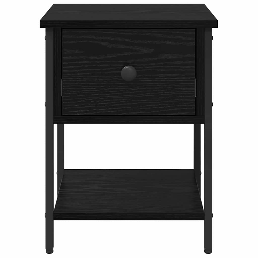 Comodino 2 pcs Rovere Nero 34 x 35,5 x 45 cm Legno multistrato | homemem39