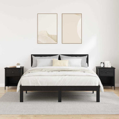 Armadio da Notte con cassetto 2 pcs Rovere nero 40 x 42 x 50 cm