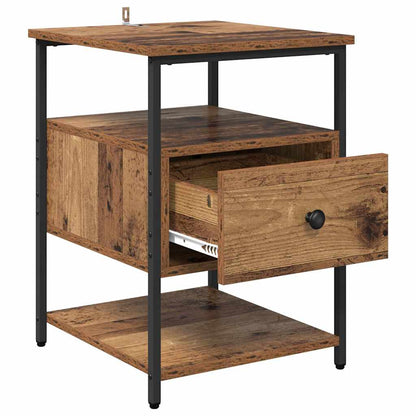 Armadio da Notte con cassetto Legno vecchio 40 x 42 x 56 cm