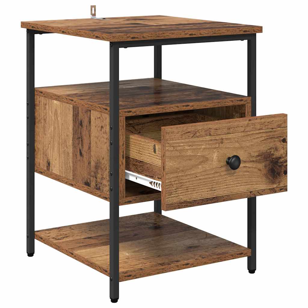 Armadio da Notte 2 pcs Legno vecchio 40 x 42 x 56 cm