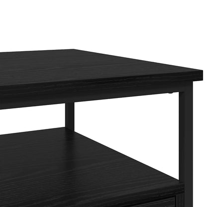 Armadio da Notte Rovere nero 40 x 42 x 56 cm Legno multistrato