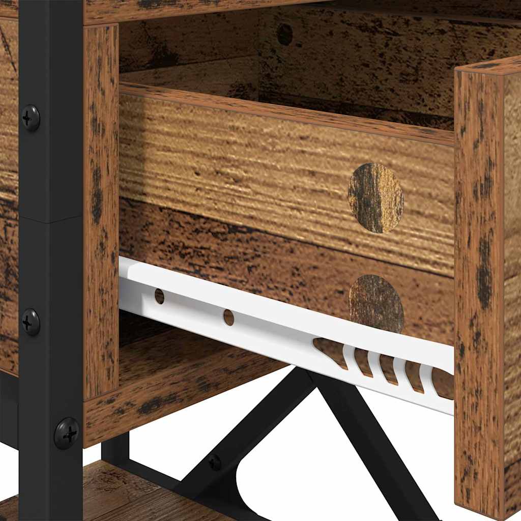 Armadio da Notte con cassetto Legno vecchio 40 x 42 x 55 cm