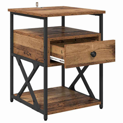 Armadio da Notte 2 pcs Legno vecchio 40 x 42 x 55 cm