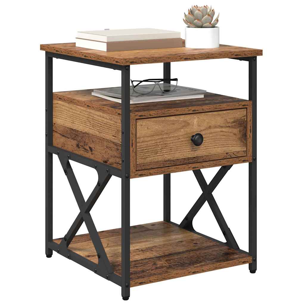 Armadio da Notte 2 pcs Legno vecchio 40 x 42 x 55 cm