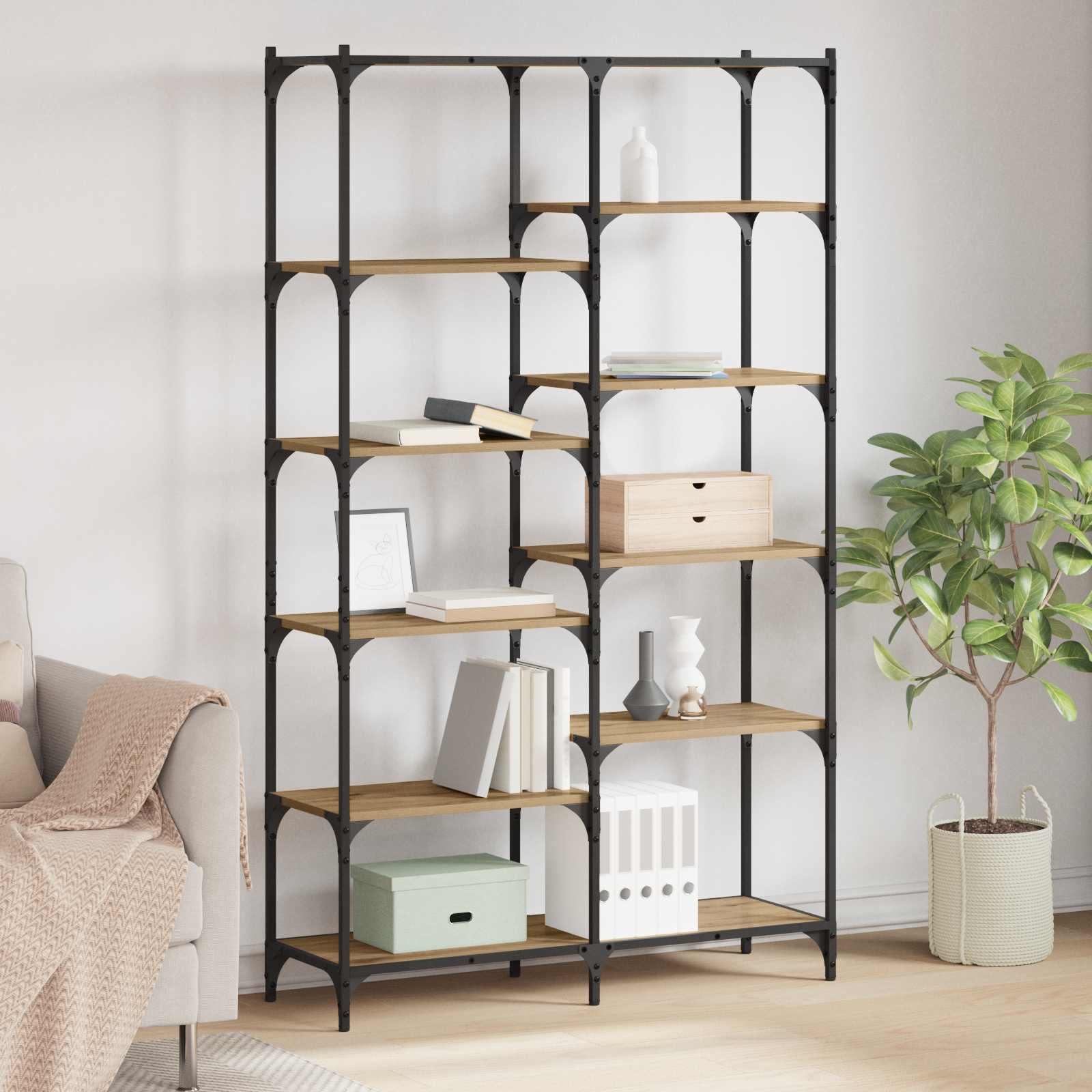 Libreria 9 livelli 100 x 32 x 170 cm Legno multistrato | homemem39