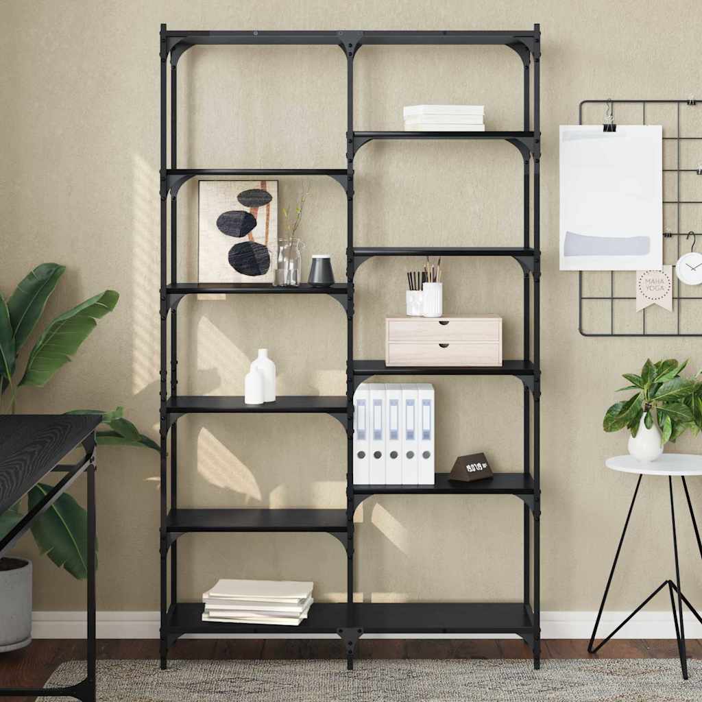 Libreria Rovere nero 100 x 32 x 170 cm Legno multistrato