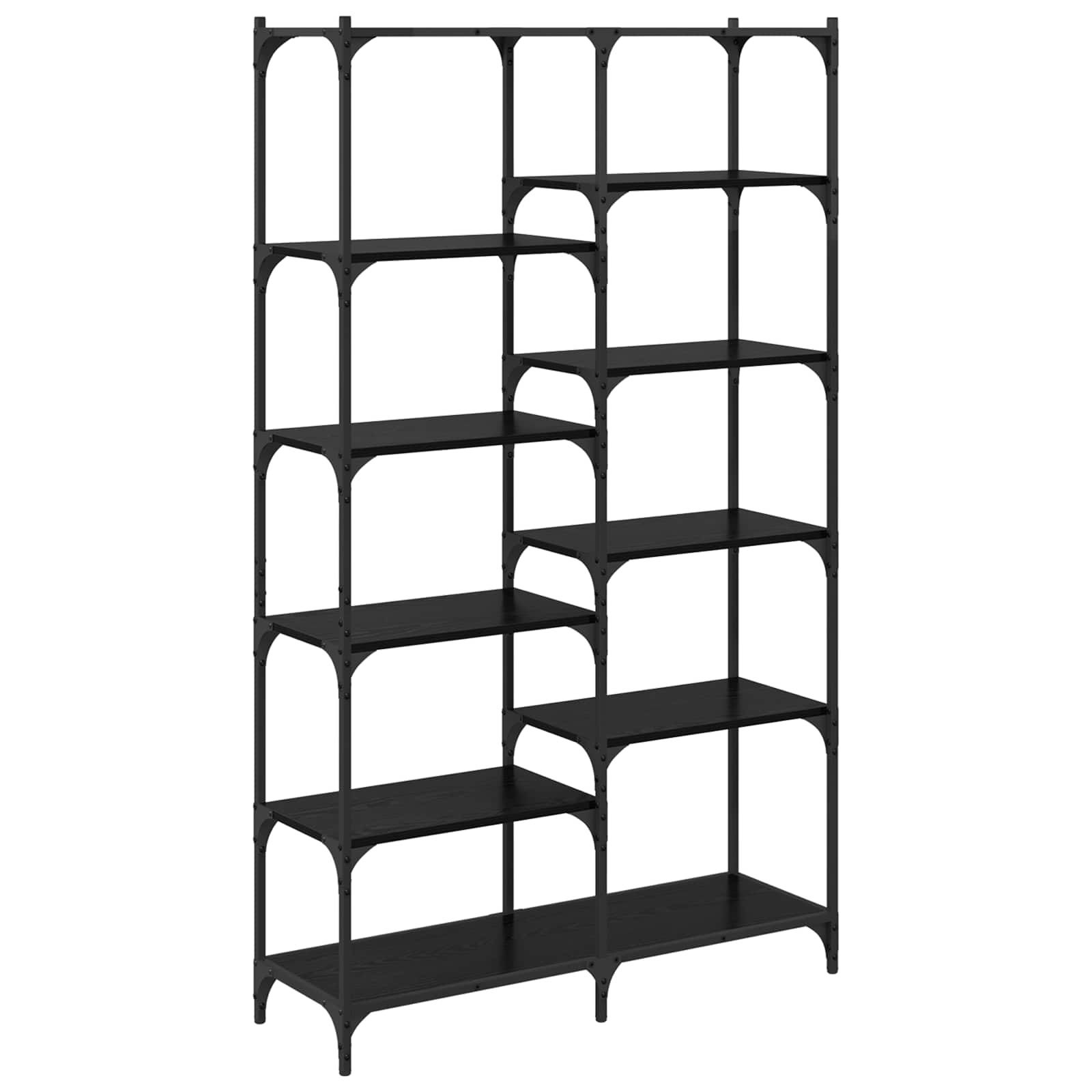 Libreria Rovere nero 100 x 32 x 170 cm Legno multistrato | homemem39