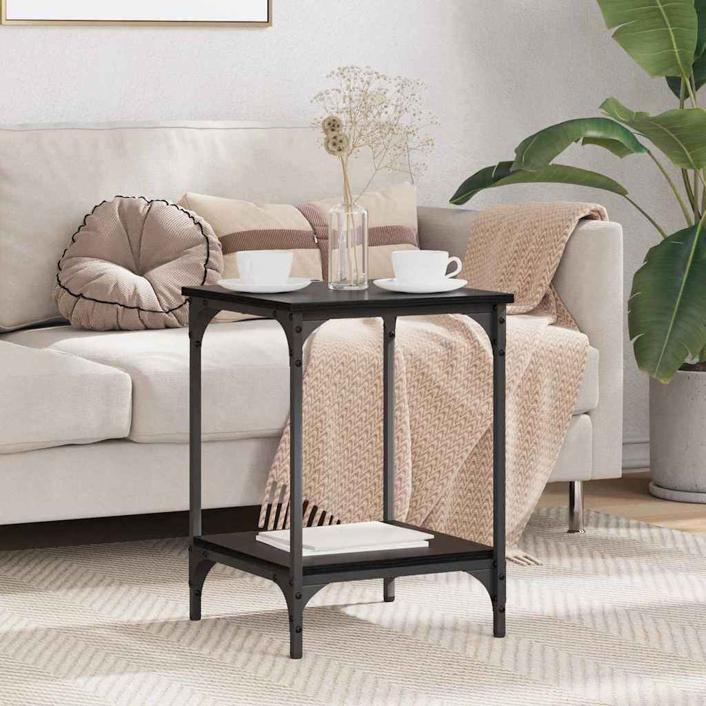 Tavolino da salotto Rovere Nero 40 x 40 x 55 cm | homemem39