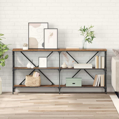 Tavolo consolle con lo scaffale Legno vecchio 160 x 30 x 75 cm | homemem39