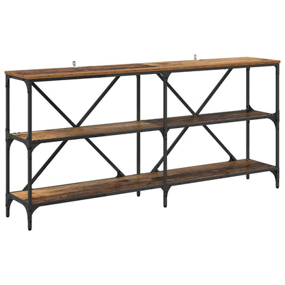 Tavolo consolle con lo scaffale Legno vecchio 160 x 30 x 75 cm