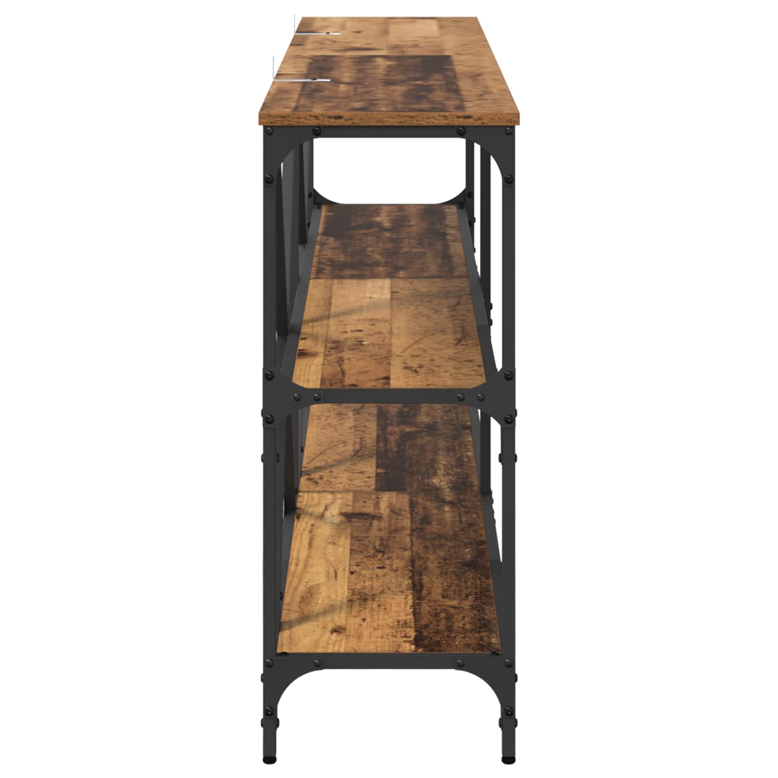 Tavolo consolle con lo scaffale Legno vecchio 160 x 30 x 75 cm | homemem39