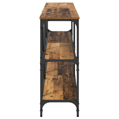 Tavolo consolle con lo scaffale Legno vecchio 160 x 30 x 75 cm | homemem39