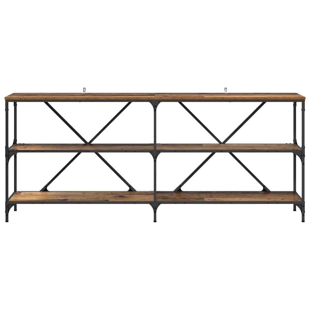 Tavolo consolle con lo scaffale Legno vecchio 180 x 30 x 75 cm