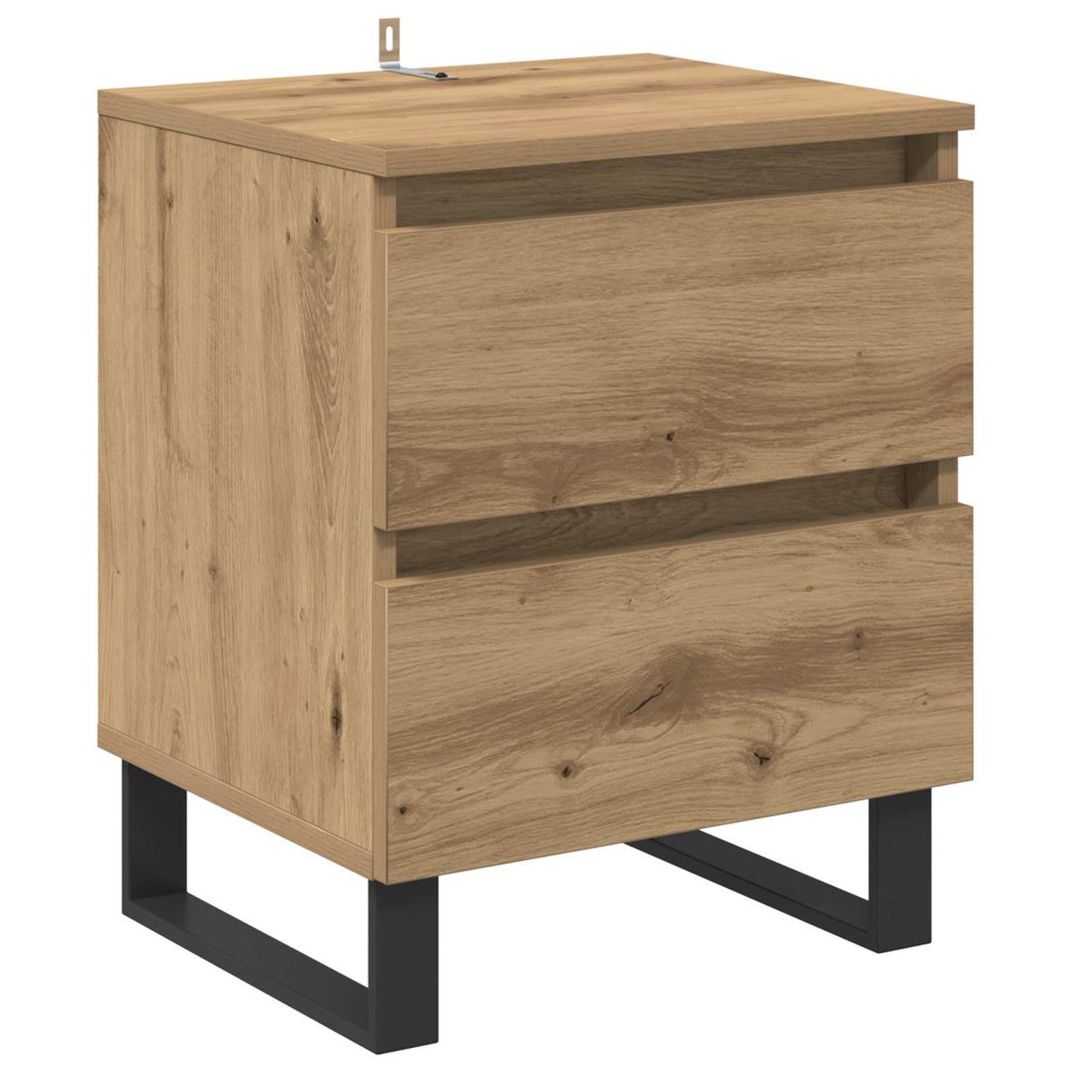 Armadio da Notte 2 pz Rovere artigianale 40 x 35 x 50 cm