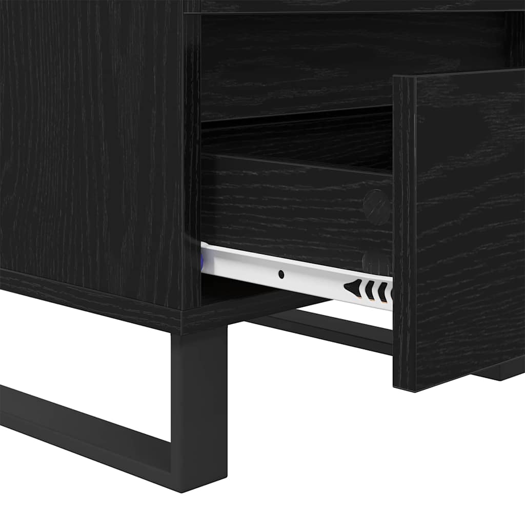 Armadio da Notte con cassetto 2 pcs Rovere nero 40 x 35 x 50 cm