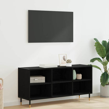Mobile TV Rovere Nero 103,5 x 30 x 50 cm Legno multistrato