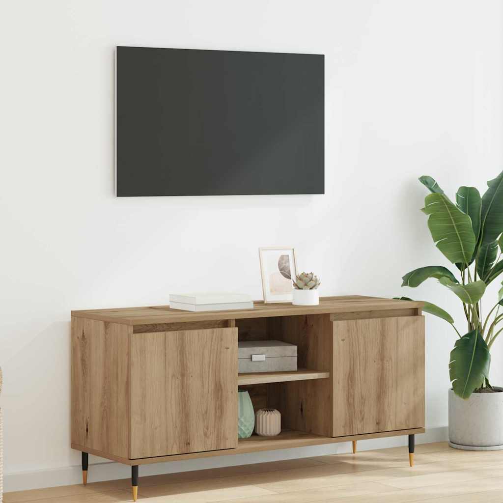 Mobile TV Rovere artigianale 104 x 35 x 50 cm Legno multistrato