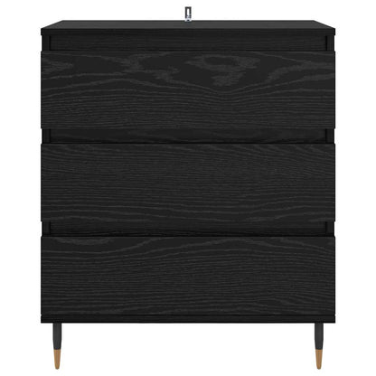 Credenza con cassetto Rovere Nero 60 x 35 x 70 cm Legno multistrato
