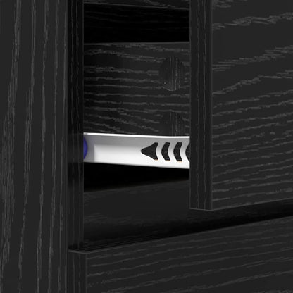 Credenza Rovere Nero 60 x 35 x 70 cm Legno multistrato