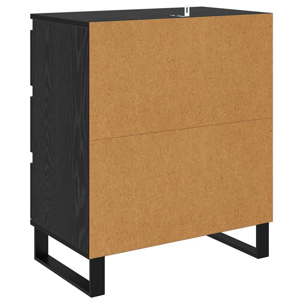 Credenza Rovere Nero 60 x 35 x 70 cm Legno multistrato