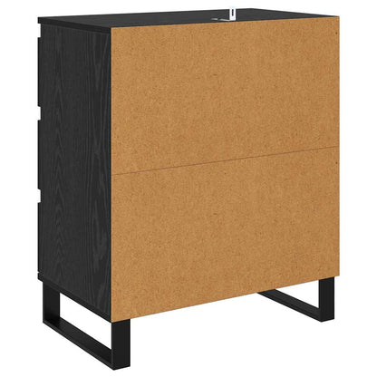 Credenza Rovere Nero 60 x 35 x 70 cm Legno multistrato