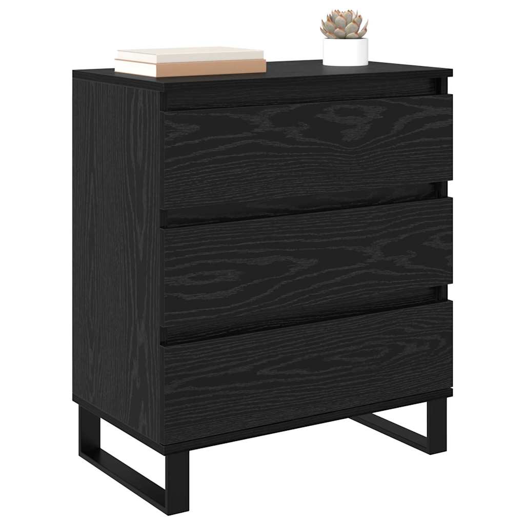 Credenza Rovere Nero 60 x 35 x 70 cm Legno multistrato