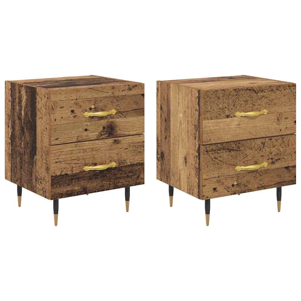 Armadio da Notte 2 pcs Legno vecchio 40 x 35 x 47,5 cm