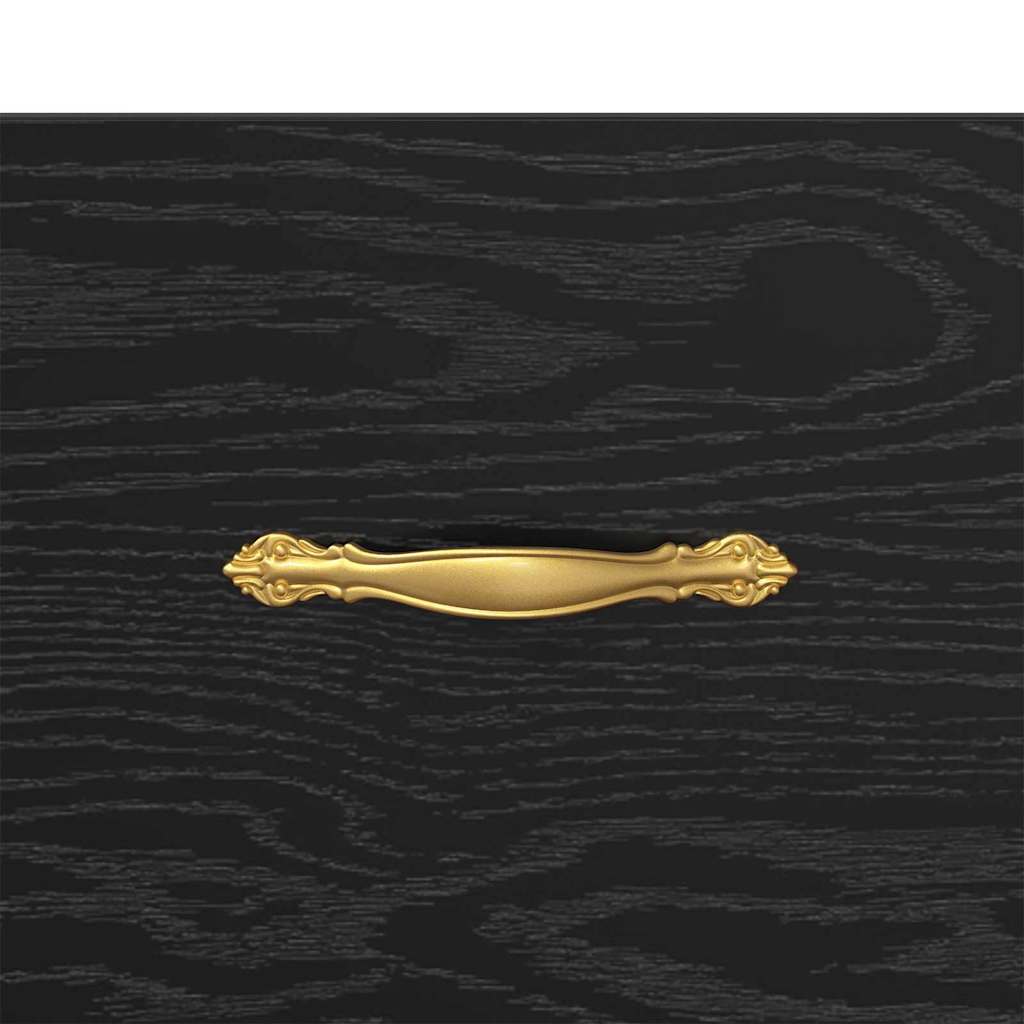 Armadio da Notte con cassetto Rovere nero 40 x 35 x 47,5 cm